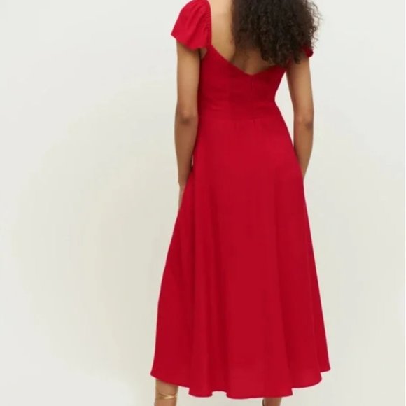 Reformation Baxley Dress - Cherry - Picture 6 of 8